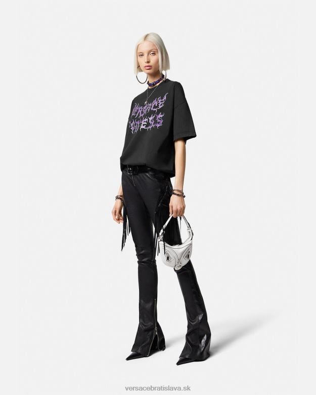 oblečenie X8X8P150 Versace bohyňa oversized tričko čierna ženy