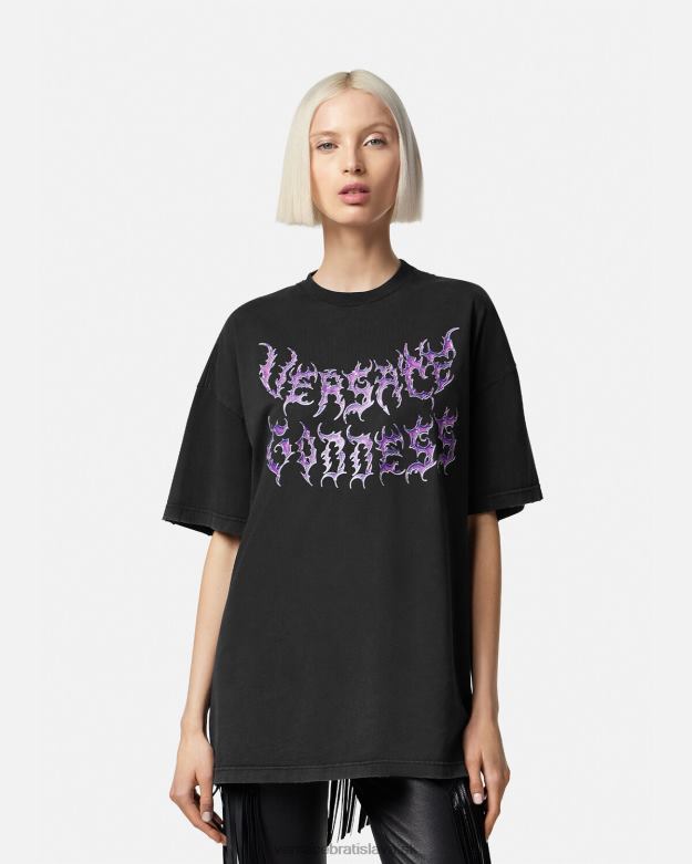 oblečenie X8X8P150 Versace bohyňa oversized tričko čierna ženy