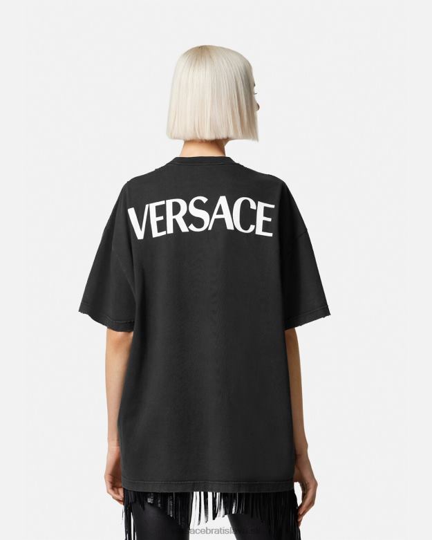 oblečenie X8X8P150 Versace bohyňa oversized tričko čierna ženy