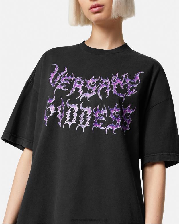 oblečenie X8X8P150 Versace bohyňa oversized tričko čierna ženy