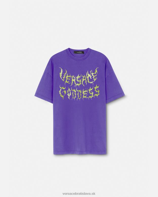 oblečenie X8X8P151 Versace bohyňa oversized tričko fialový ženy
