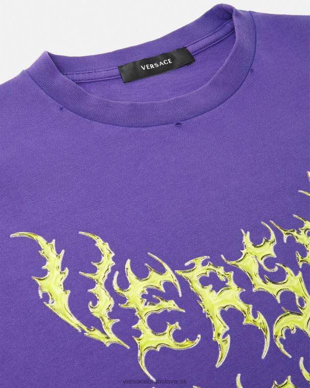 oblečenie X8X8P151 Versace bohyňa oversized tričko fialový ženy