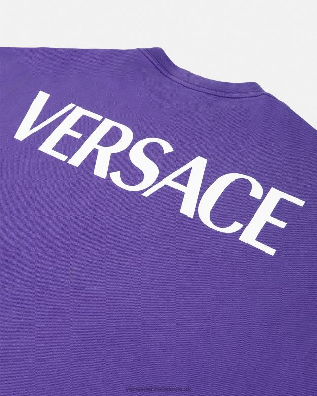 oblečenie X8X8P151 Versace bohyňa oversized tričko fialový ženy