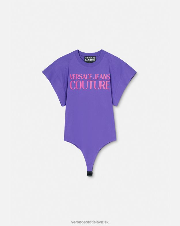 oblečenie X8X8P2163 Versace body tričko s logom fialový ženy