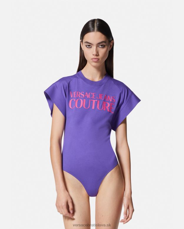 oblečenie X8X8P2163 Versace body tričko s logom fialový ženy
