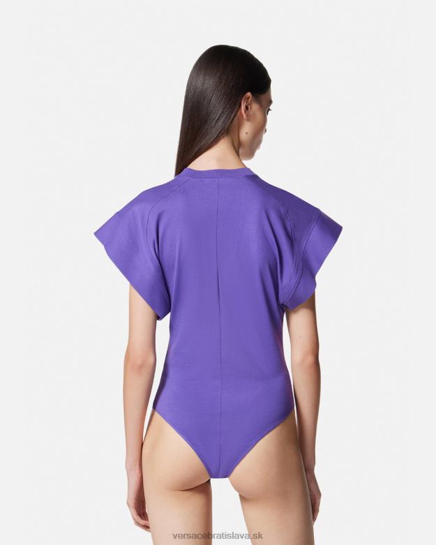 oblečenie X8X8P2163 Versace body tričko s logom fialový ženy