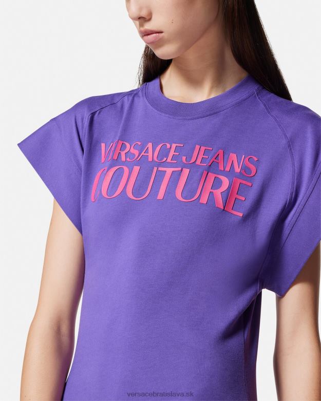 oblečenie X8X8P2163 Versace body tričko s logom fialový ženy