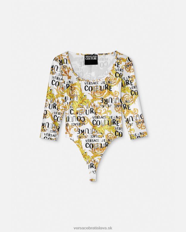 oblečenie X8X8P2210 Versace logo couture body zlatá a biela ženy