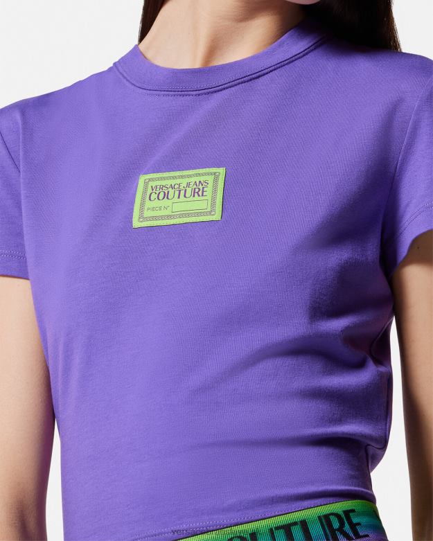 oblečenie X8X8P2227 Versace Tričko crop číslo kusu fialový ženy