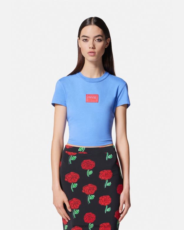 oblečenie X8X8P2228 Versace Tričko crop číslo kusu svetlo modrá ženy