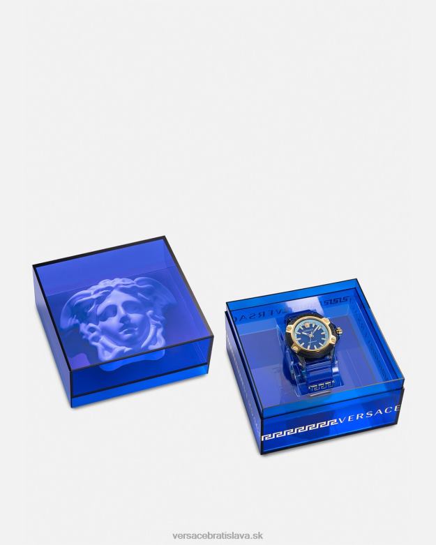 príslušenstvo X8X8P942 Versace ikona aktívnych indigových hodiniek pnul ženy