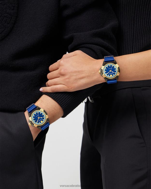 príslušenstvo X8X8P942 Versace ikona aktívnych indigových hodiniek pnul ženy