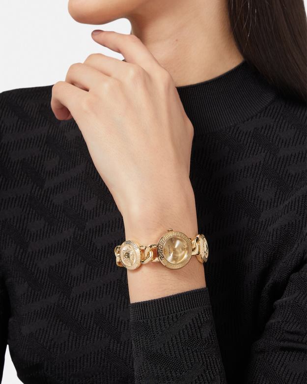 príslušenstvo X8X8P954 Versace hodinky s ikonou stud pnul ženy