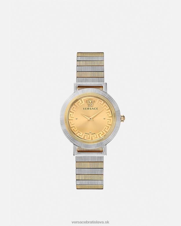 príslušenstvo X8X8P971 Versace greca elegantné hodinky Zlaté striebro ženy
