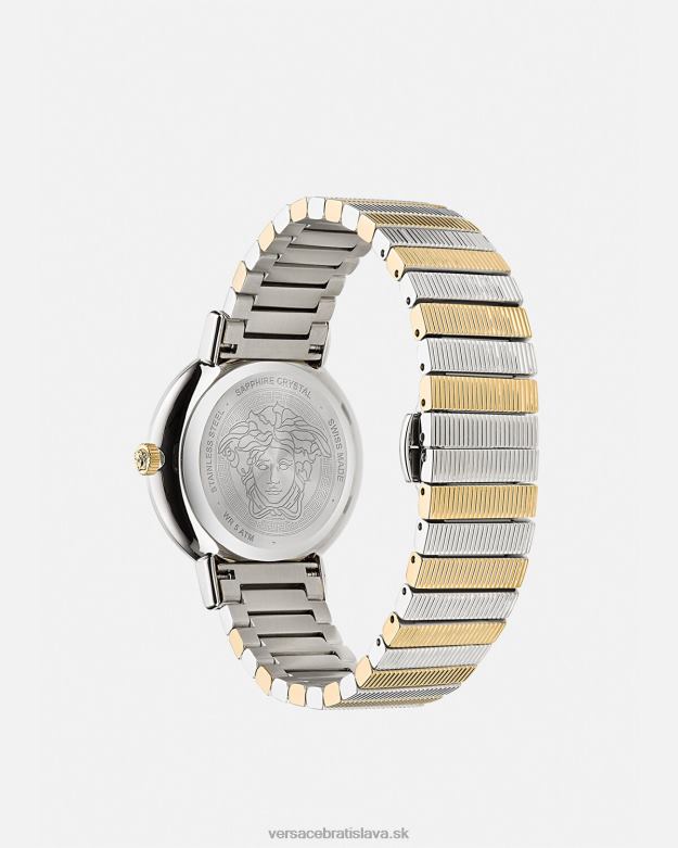 príslušenstvo X8X8P971 Versace greca elegantné hodinky Zlaté striebro ženy