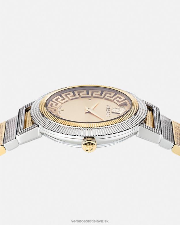 príslušenstvo X8X8P971 Versace greca elegantné hodinky Zlaté striebro ženy