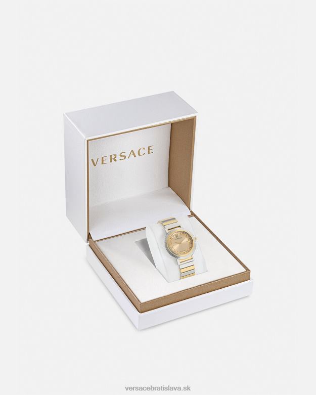 príslušenstvo X8X8P971 Versace greca elegantné hodinky Zlaté striebro ženy