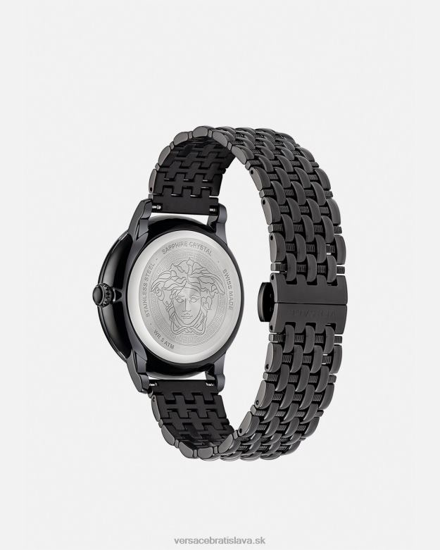 príslušenstvo X8X8P973 Versace diamantové hodinky la medusa čierna ženy