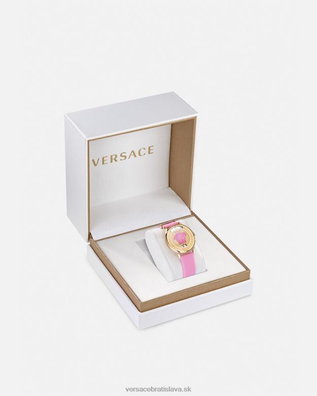 príslušenstvo X8X8P983 Versace hodinky s ikonou medúzy Ružová ženy