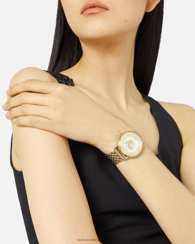 príslušenstvo X8X8P990 Versace hodinky la medusa Zlaté striebro ženy