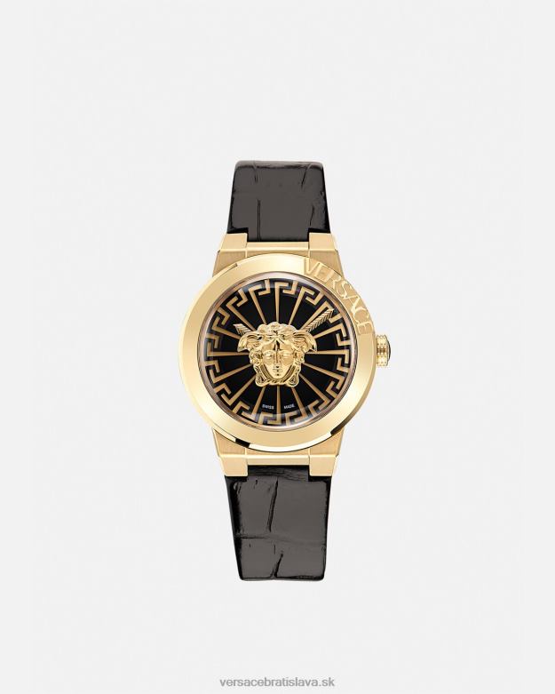 príslušenstvo X8X8P995 Versace nekonečné hodinky medusa čierne zlato ženy