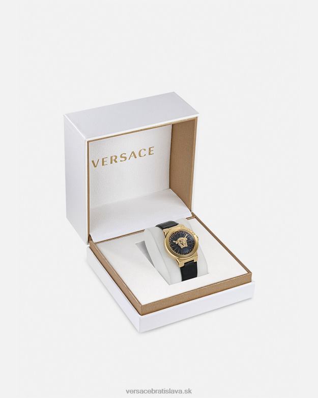 príslušenstvo X8X8P995 Versace nekonečné hodinky medusa čierne zlato ženy