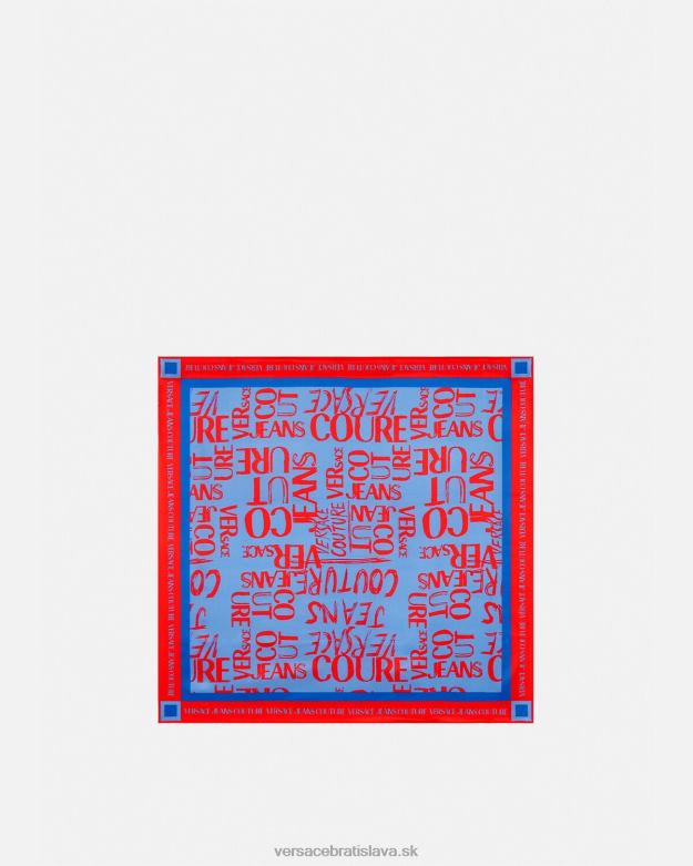 príslušenstvo X8X8P2356 Versace doodle logo hodvábny faul svetlo modrá ženy