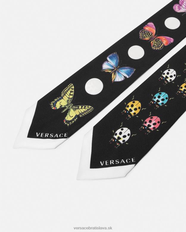 príslušenstvo X8X8P863 Versace motýle hodvábna šatková kravata vytlačiť ženy