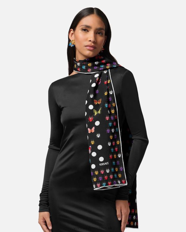 príslušenstvo X8X8P864 Versace motýle hodvábny šál vytlačiť ženy