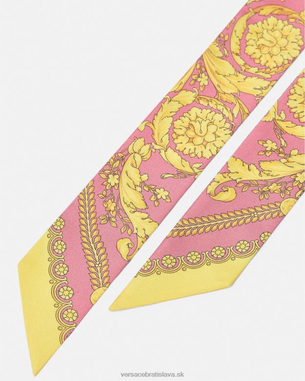 príslušenstvo X8X8P888 Versace barocco hodvábna šatková kravata Ružová ženy