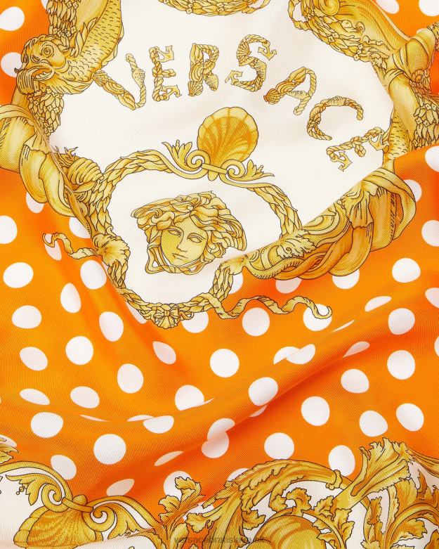 príslušenstvo X8X8P899 Versace mušľa barokový veľký hodvábny faulard vytlačiť ženy