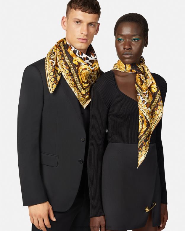 príslušenstvo X8X8P917 Versace divoké baroko veľký hodvábny faldík zlato ženy