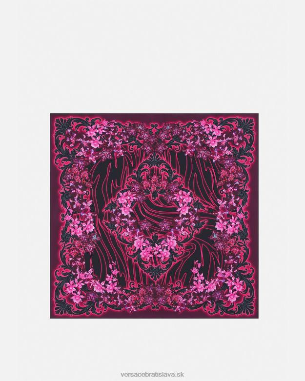 príslušenstvo X8X8P918 Versace orchidea barocco veľká hodvábna škvrna fuchsiová a potlač ženy