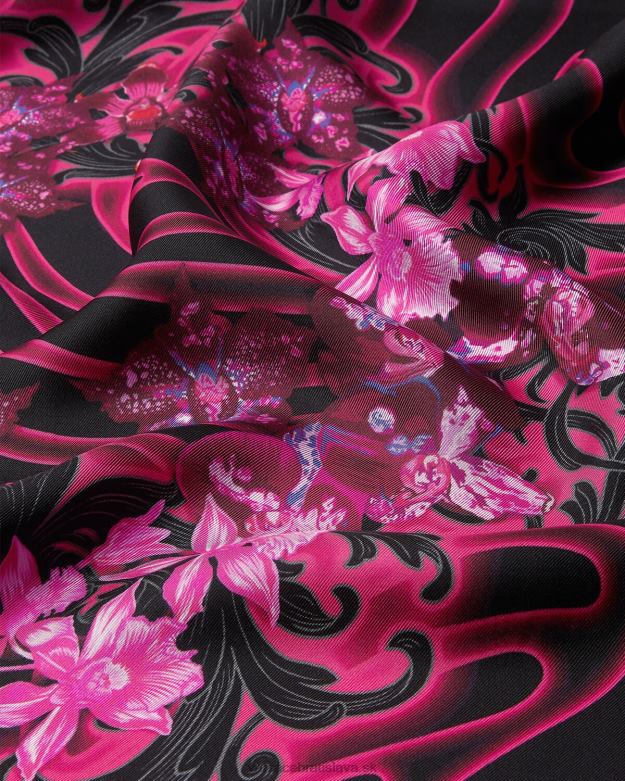 príslušenstvo X8X8P918 Versace orchidea barocco veľká hodvábna škvrna fuchsiová a potlač ženy
