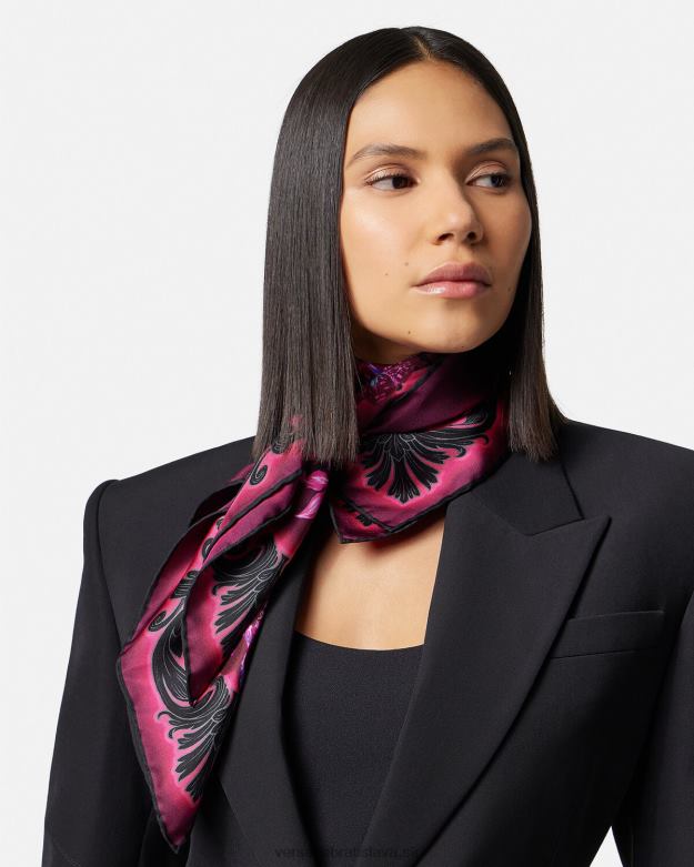príslušenstvo X8X8P918 Versace orchidea barocco veľká hodvábna škvrna fuchsiová a potlač ženy
