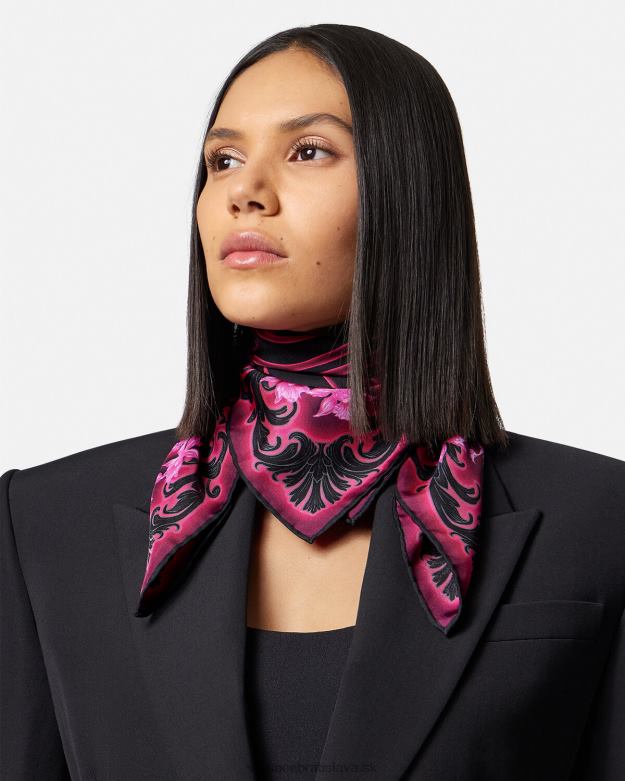 príslušenstvo X8X8P920 Versace orchidea barocco hodvábny faulard fuchsiová a potlač ženy