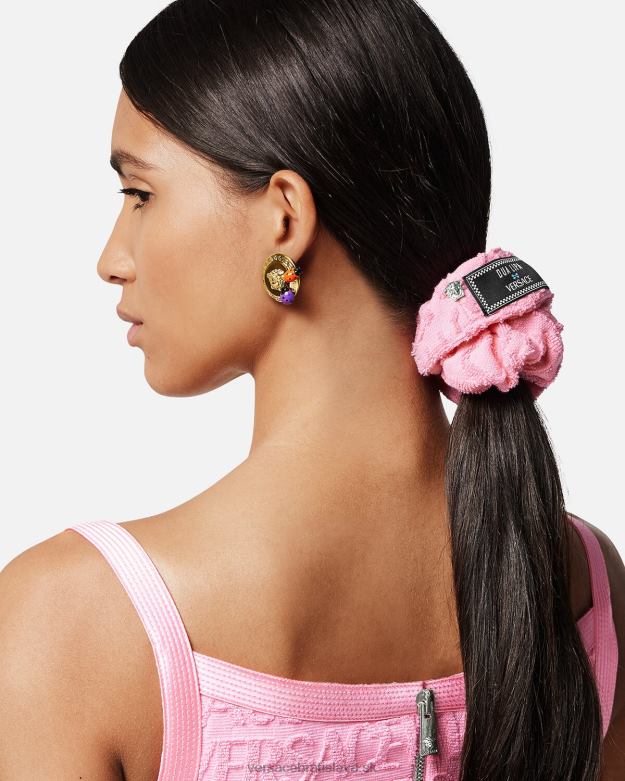 príslušenstvo X8X8P866 Versace celoplošný uterák scrunchie Ružová ženy