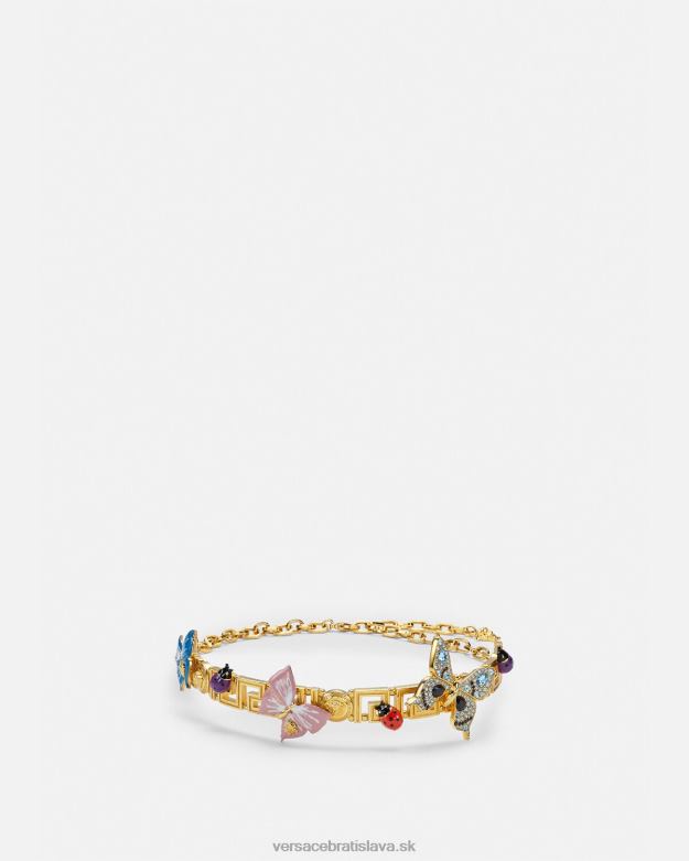 príslušenstvo X8X8P716 Versace krištáľové motýle greca choker zlato ženy