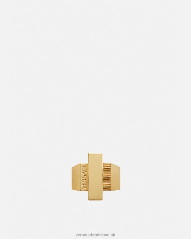 príslušenstvo X8X8P722 Versace prsteň s logom greca zlato ženy