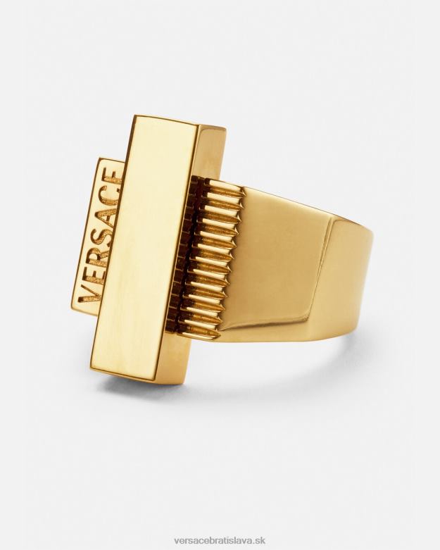 príslušenstvo X8X8P722 Versace prsteň s logom greca zlato ženy