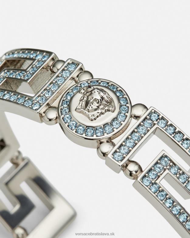 príslušenstvo X8X8P724 Versace kryštál medúza grécka manžetový náramok svetlo modrá a metalická ženy