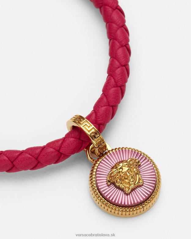 príslušenstvo X8X8P729 Versace kožený náramok medusa biggie fuchsiová ženy
