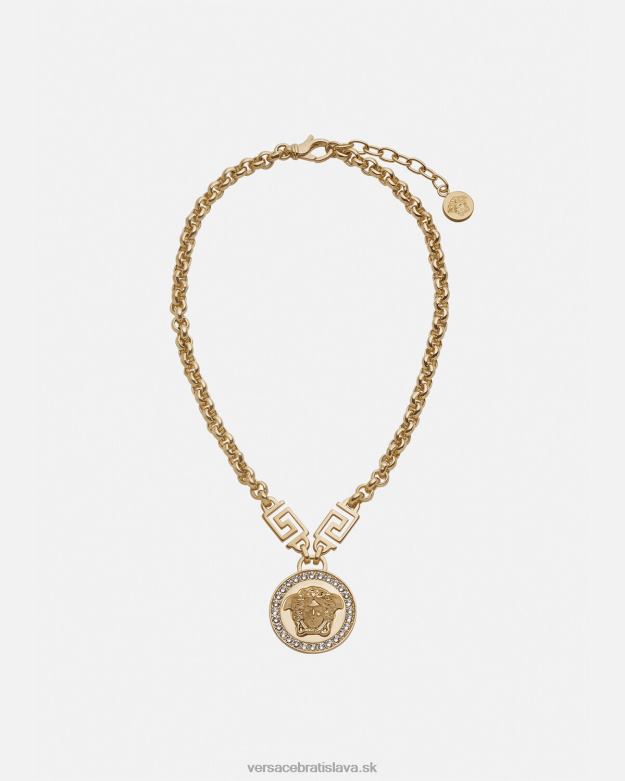 príslušenstvo X8X8P741 Versace krištáľový náhrdelník la medusa greca zlato ženy