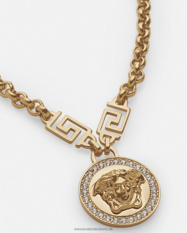 príslušenstvo X8X8P741 Versace krištáľový náhrdelník la medusa greca zlato ženy