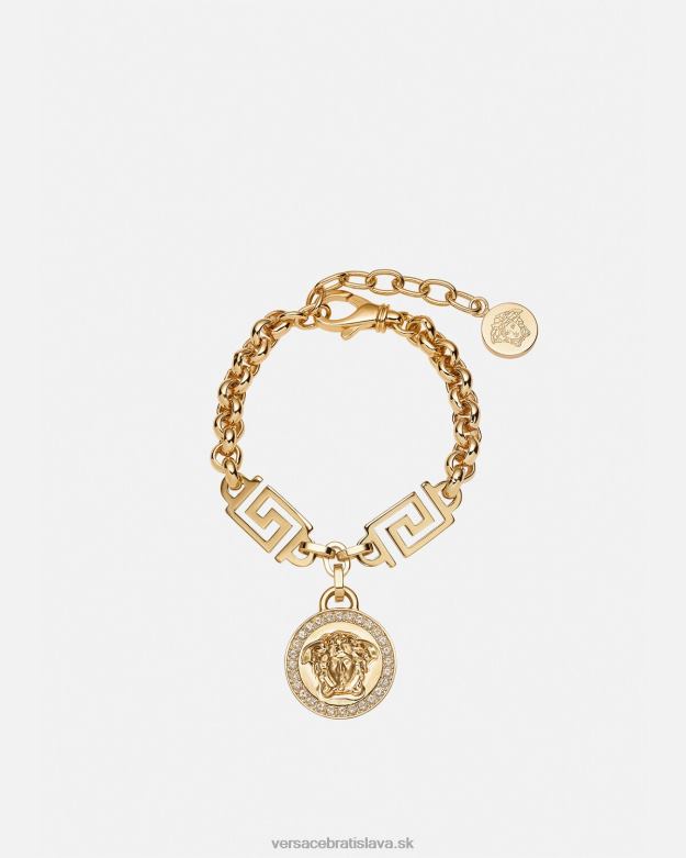 príslušenstvo X8X8P743 Versace náramok crystal la medusa greca zlato ženy