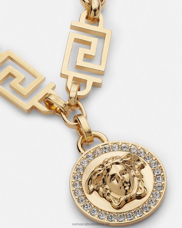 príslušenstvo X8X8P743 Versace náramok crystal la medusa greca zlato ženy