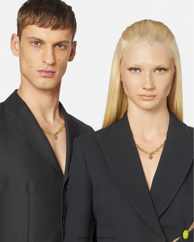 príslušenstvo X8X8P744 Versace náhrdelník medusa greca zlato ženy