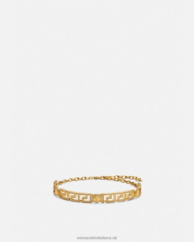 príslušenstvo X8X8P747 Versace kryštálový náhrdelník medusa greca choker zlato ženy