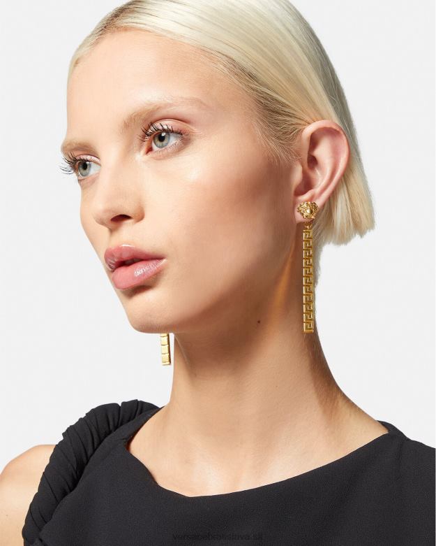 príslušenstvo X8X8P748 Versace visiace náušnice la medusa greca zlato ženy