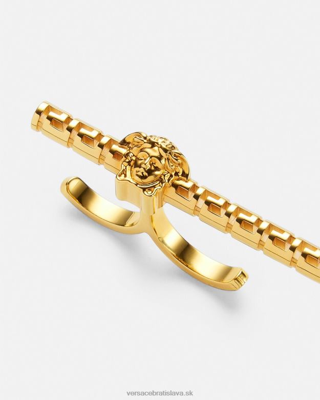 príslušenstvo X8X8P754 Versace greca dvojitý prsteň zlato ženy